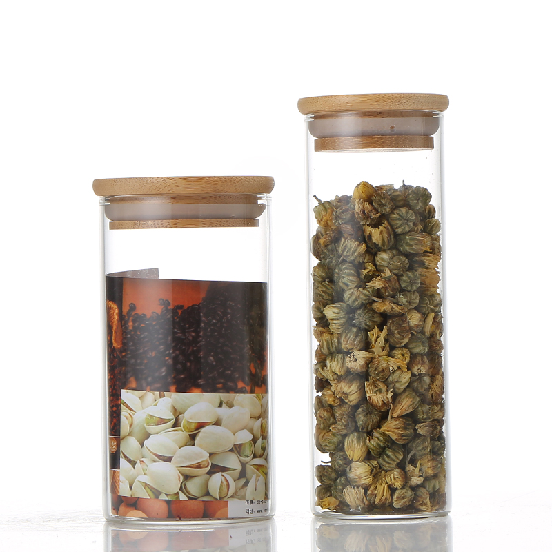 High borosilicate transparent glass bottle 25 50 60 100ml sample bottle candy bottle sealed jar