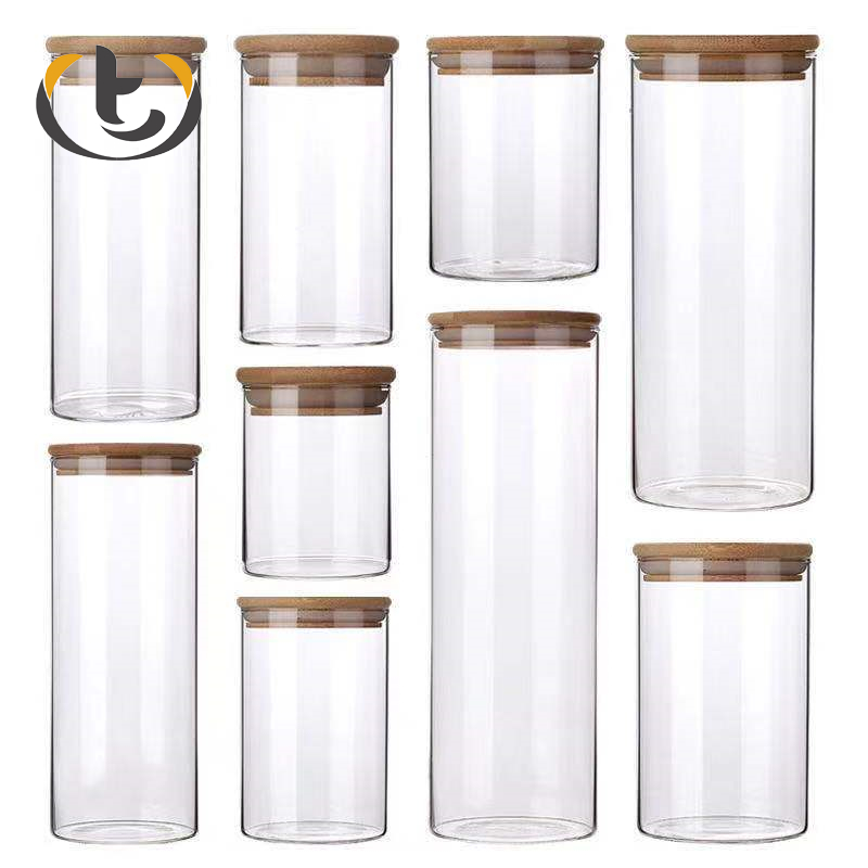 High demand glass jar for honey storage 500ml with white lid glass jar for spice set