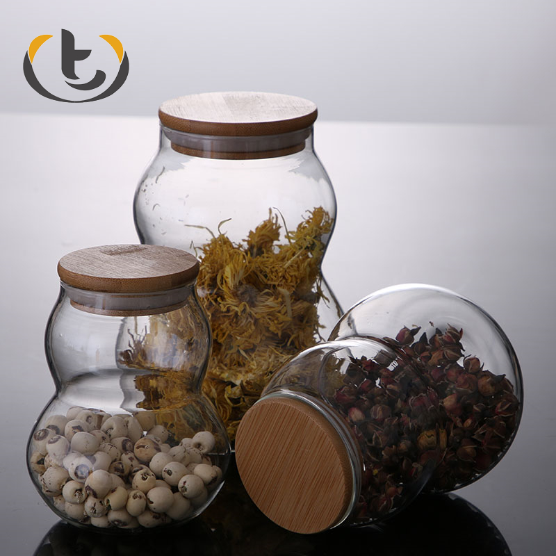 High demand glass lotion storage jar with glass lid glass pudding jar