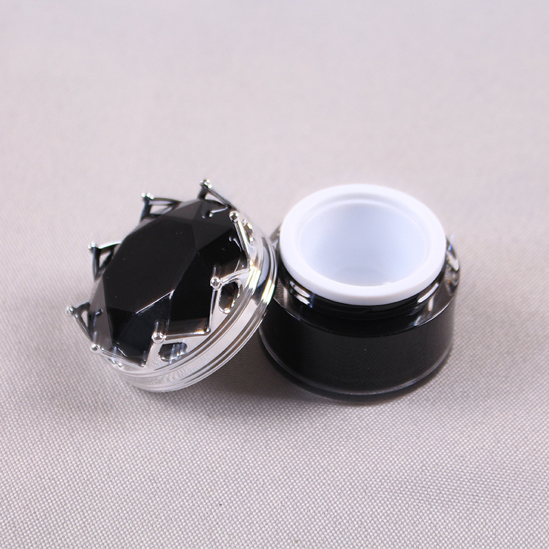 High-end 10g Pink Luxury Crown Travel Portable Plastic Jar Face Cream Box Eye Cream Jar Acrylic Cream Jar