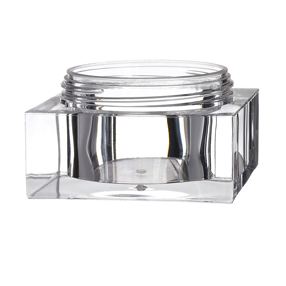 High end 15g crystal Acrylic transparent Square and round cream jar