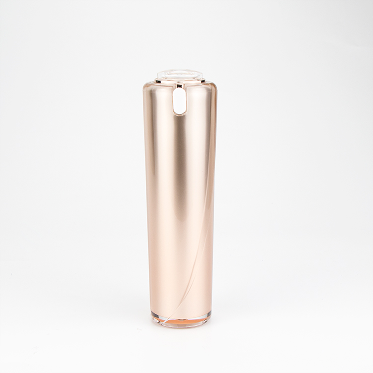 High end 20 ml 30 ml 50 ml uv gold empty airless cosmetic face cream plastic acrylic bottles and jars