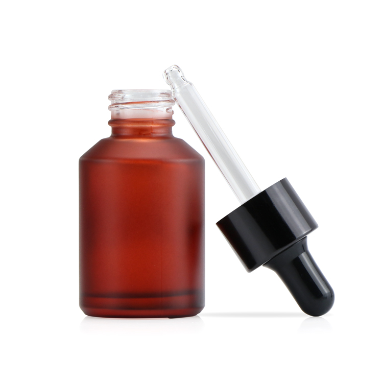High end 20ml 30ml 50ml empty glass dropper bottle pink hair face oil bottles for skincare person