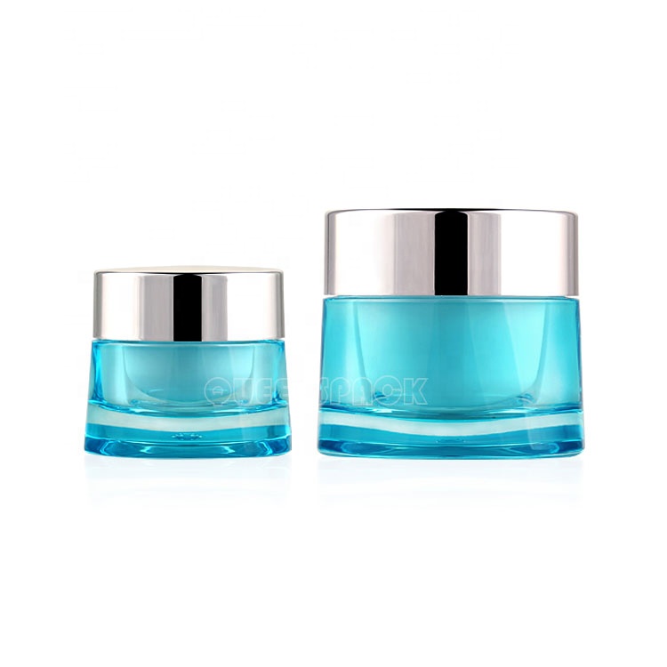 High-end Cosmetic Acrylic Skincare Cream Jar 15ML 50ML Lid Round Bottom Square Cream Bottle