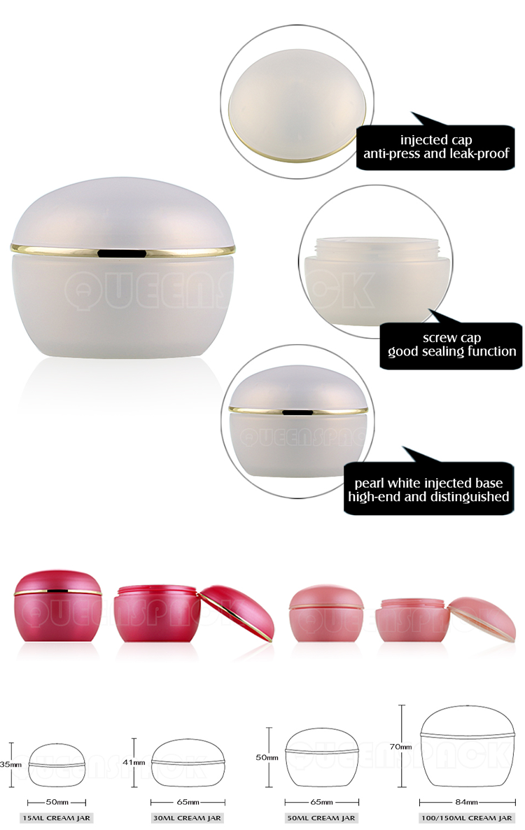 High-end Custom White PP Cream Jar 15ML 30ML 50ML 100ML 150ML PP Cream Jar