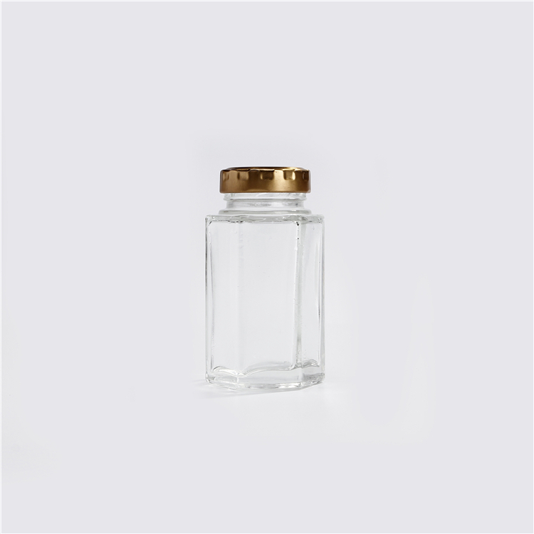 High end Nordic Minimalist Kitchen Sealed Glass Storage Jar dried flower Container With golden Lid