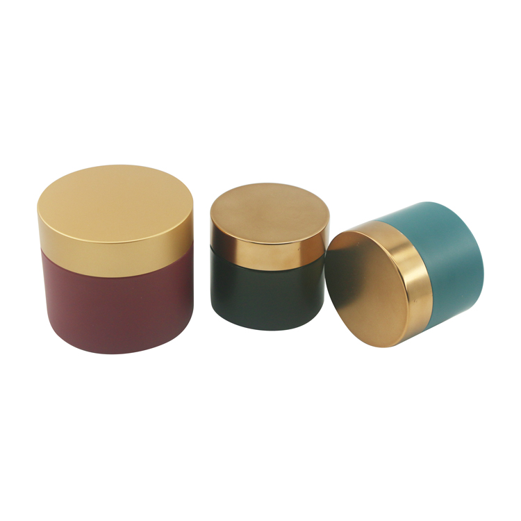 High-end Round Plastic Skin Care Cream Jar Cosmetic Packaging set Customizable color / size