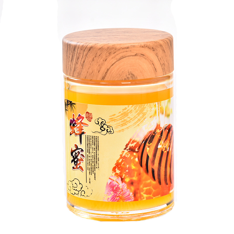 High-end Thick Round Lead-free Honey Jar Bottle Sealed Storage Tank Bird's Nest Bottle