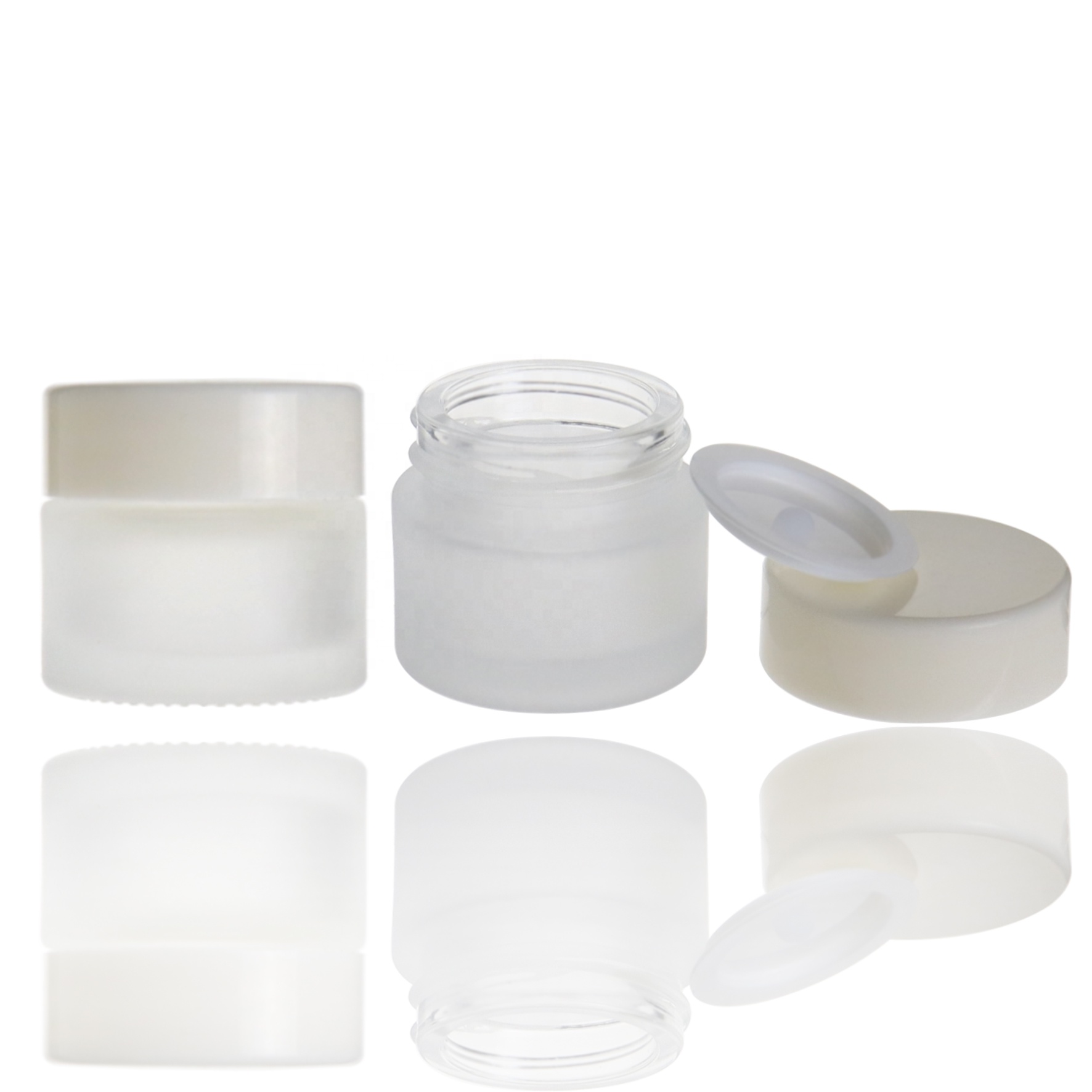 High end cosmetic cream 10ml frosted glass jars
