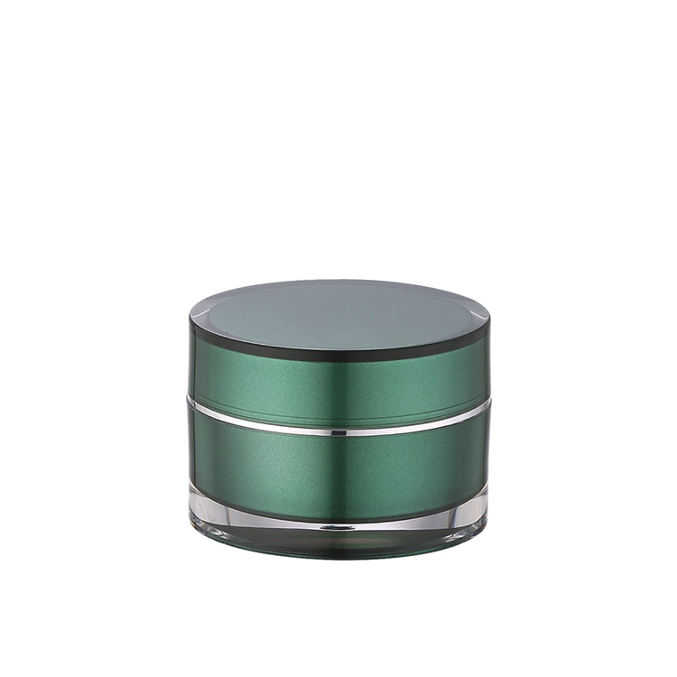 High end cream jar 30g 50g cylider cosmetic acrylic jar with plastic lid