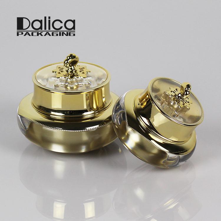 High end crown shape fancy cosmetic packaging plastic jar