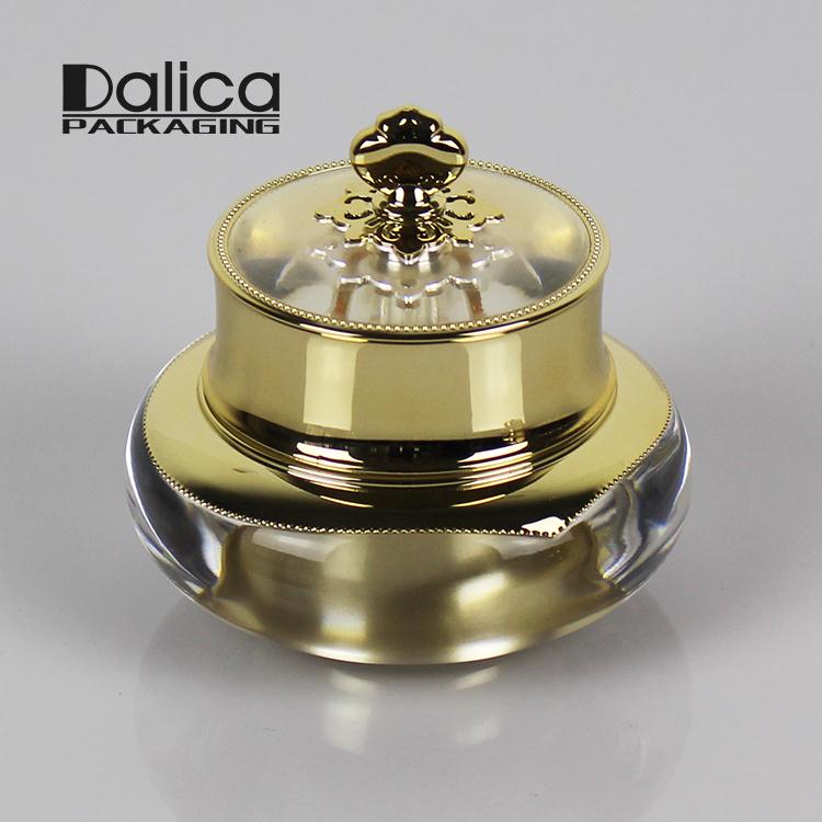 High end crown shape fancy cosmetic packaging plastic jar
