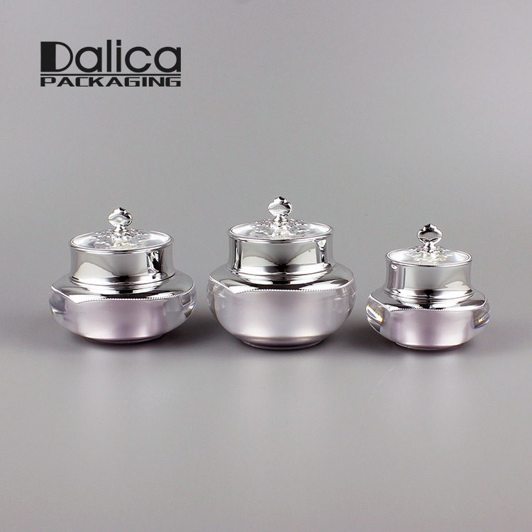 High end crown shape fancy cosmetic packaging plastic jar