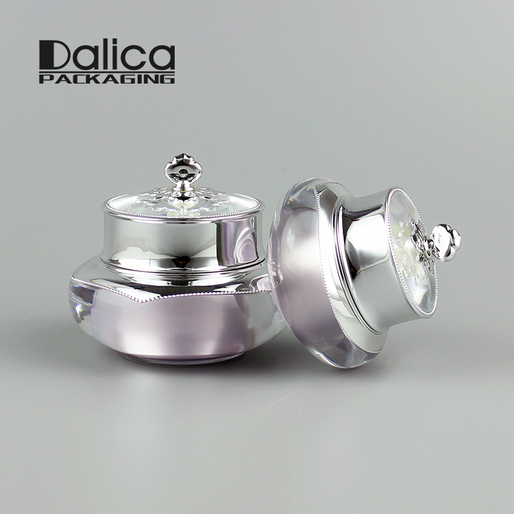 High end crown shape fancy cosmetic packaging plastic jar