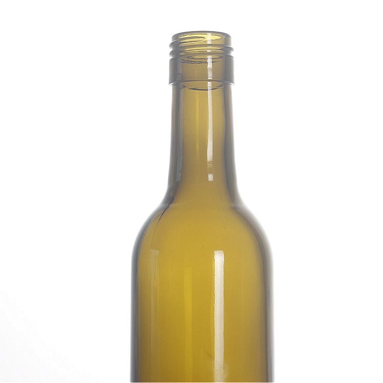 High end custom dark green bordeaux Red wine glass bottle