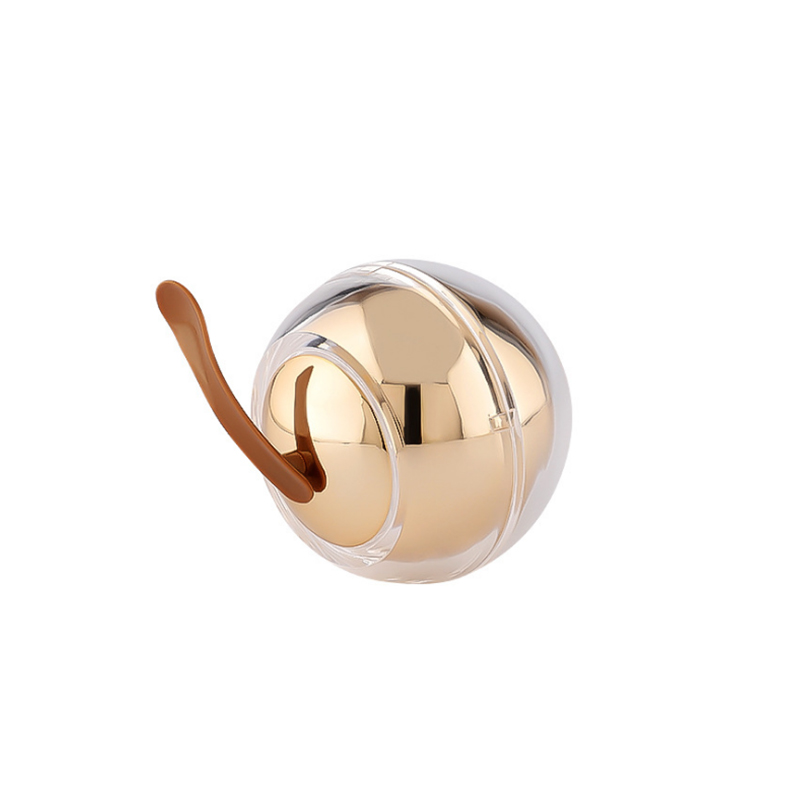 High end custom logos screen printing sphere personal care acrylic shining diamond ball shape cream jar luxury