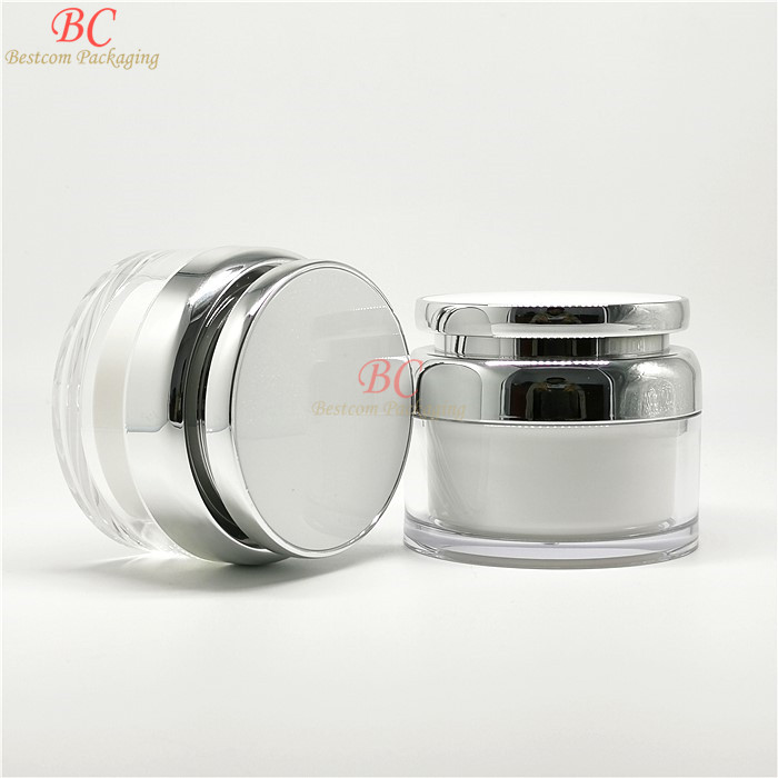 High end eco friendly body scrub hair products plastic acrylic big container 80g 100g 150g 200g jars cosmetics for cream