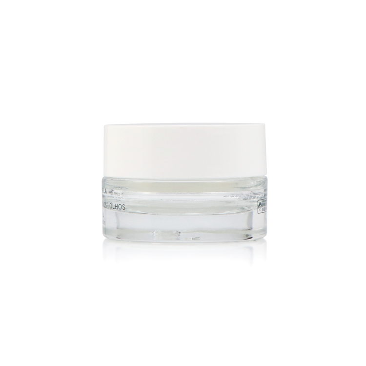 High end empty 15g 50g custom blue round wide mouth cosmetic cosmetic jar eye cream glass jar for sale
