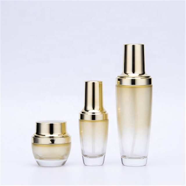 High end frosted matte black cosmetic lotion cream glass bottle jar