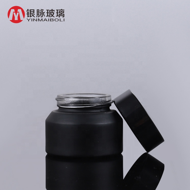 High end frosted matte black oblique shoulder glass bottles with pump spray lid