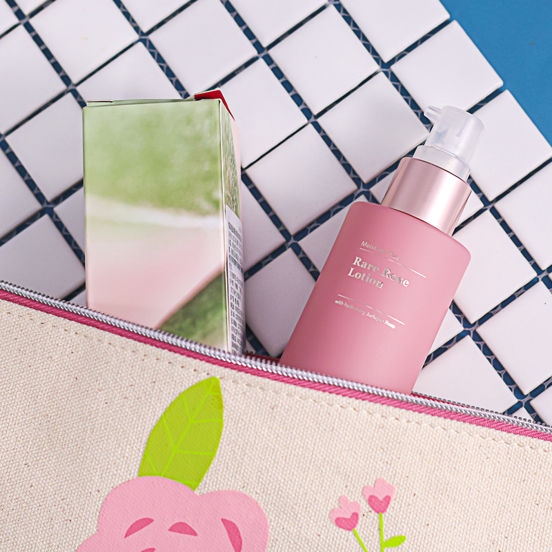 High end glass jar and bottle set cosmetic packaging