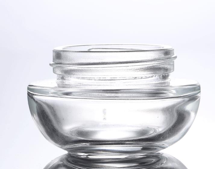 High end luxury 30ml 35ml 40ml 50 ml 100 ml 120ml 150 ml blue color cosmetic cream glass bottle and jar with aluminum pump cap