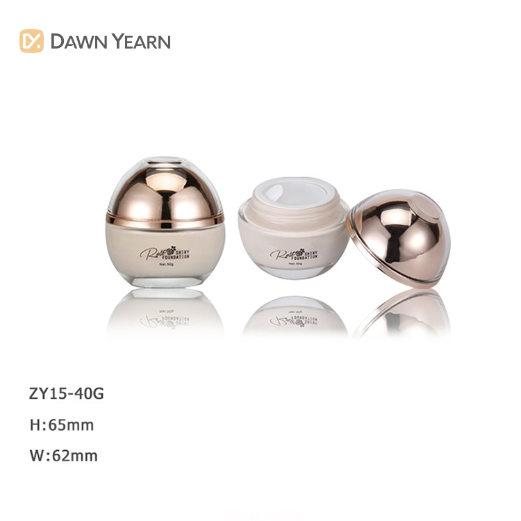 High-end luxury creamjars skin care face cream packaging foundation cream jar 40 gr bottle