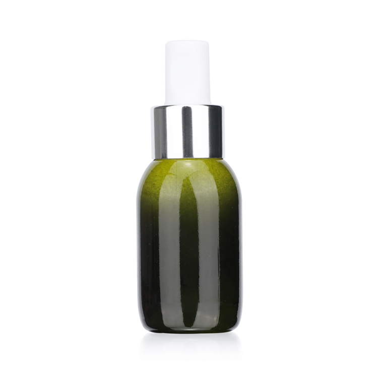 High end oil dropper glass bottle 50ml thick glass empty essential oil bottle for skincare packaging