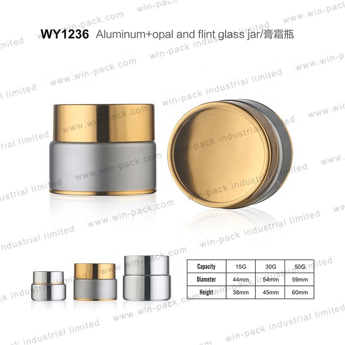 High end skin cream jar low price round gold acrylic cream jar 15g 30g 50g for sale