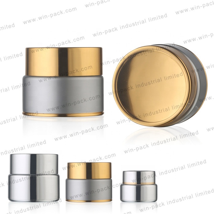 High end skin cream jar low price round gold acrylic cream jar 15g 30g 50g for sale