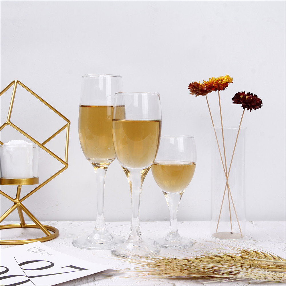 High foot glass shot wine cup 200ml liquor bottle