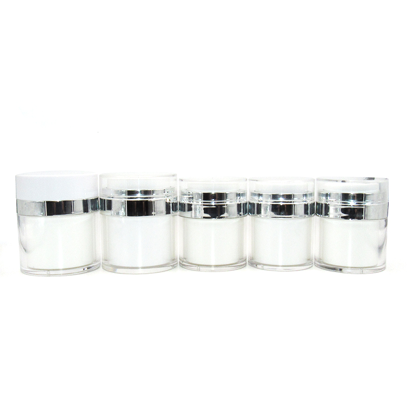 High function 15g 30g 50g pearl white acrylic dispenser OEM pacakag pump airless cream jars