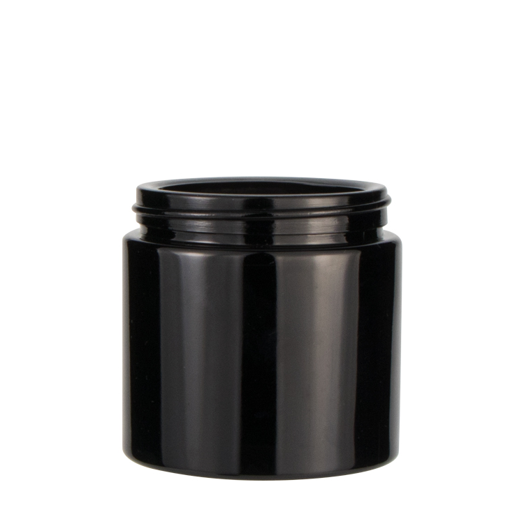 High grade 3.5 5 10 18 60 150 200 260 ml empty spices containers round weed black violet uv glass jar with lids