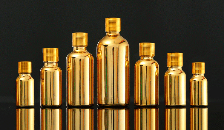 High-grade Gold-plated Glass Essential Oil Bottle Spray Pump Empty Essential Oil Bottles