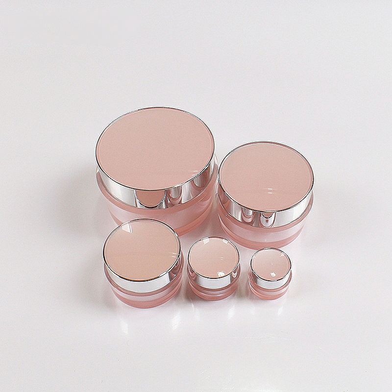 High-grade Plastic Acrylic Cream Jar Set 2/5/15/50/100g Round Plastic Bottle Packaging Cosmetic Bottles Can Be Customized