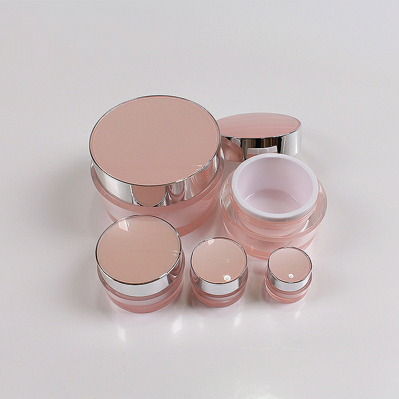 High-grade Plastic Acrylic Cream Jar Set 2/5/15/50/100g Round Plastic Bottle Packaging Cosmetic Bottles Can Be Customized