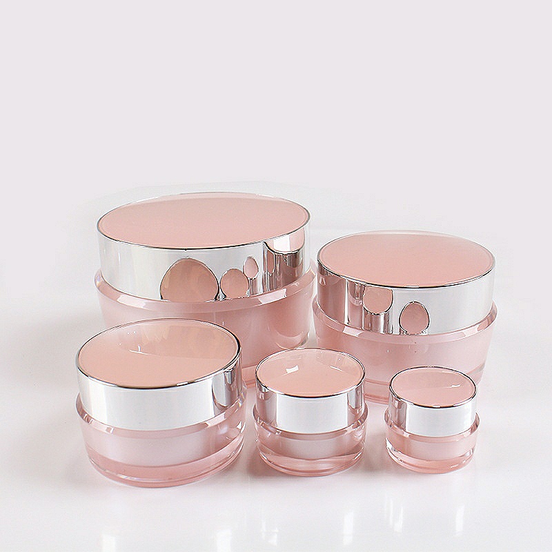 High-grade Plastic Acrylic Cream Jar Set 2/5/15/50/100g Round Plastic Bottle Packaging Cosmetic Bottles Can Be Customized