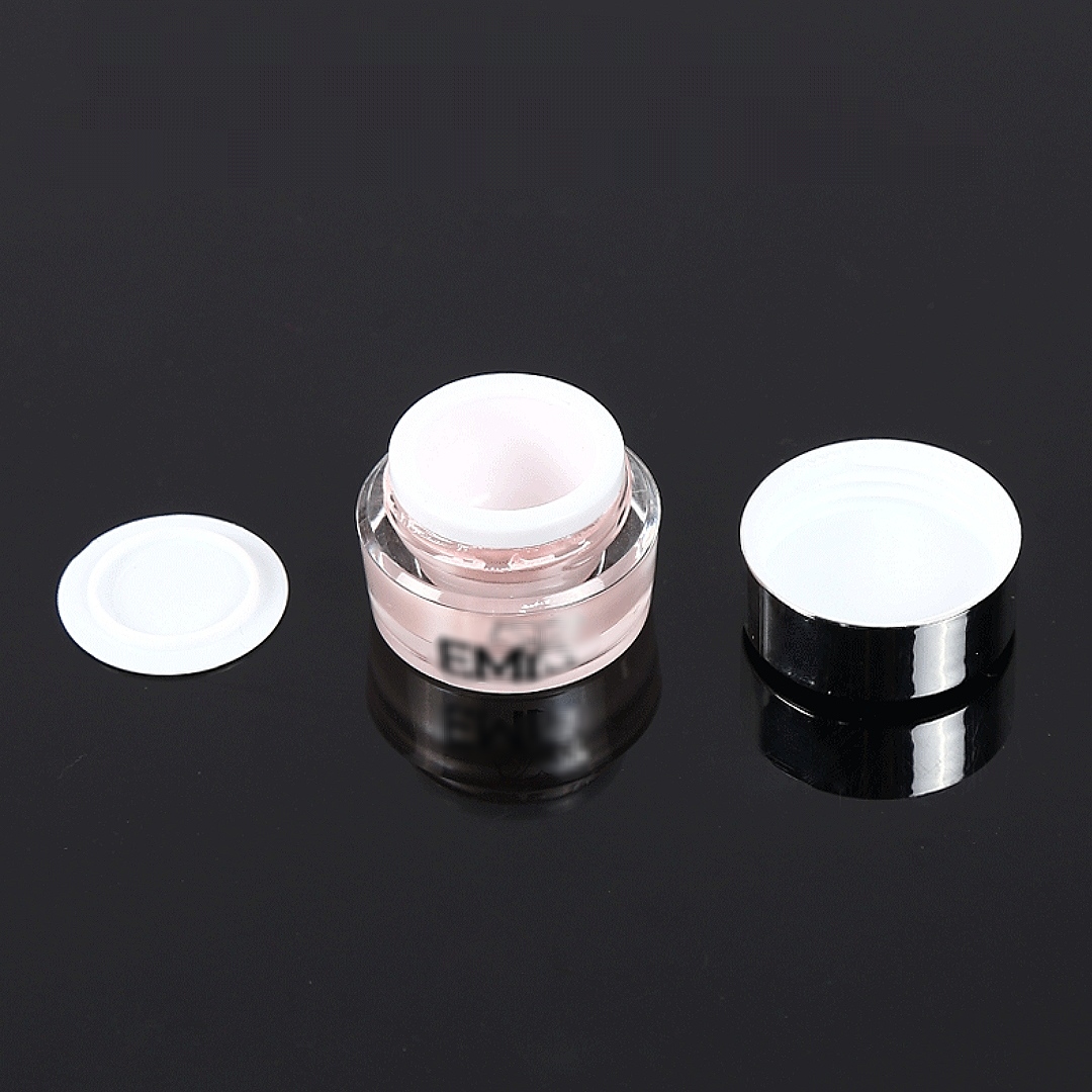 High-grade Plastic Acrylic Cream Jar Set 2/5/15/50/100g Round Plastic Bottle Packaging Cosmetic Bottles Can Be Customized