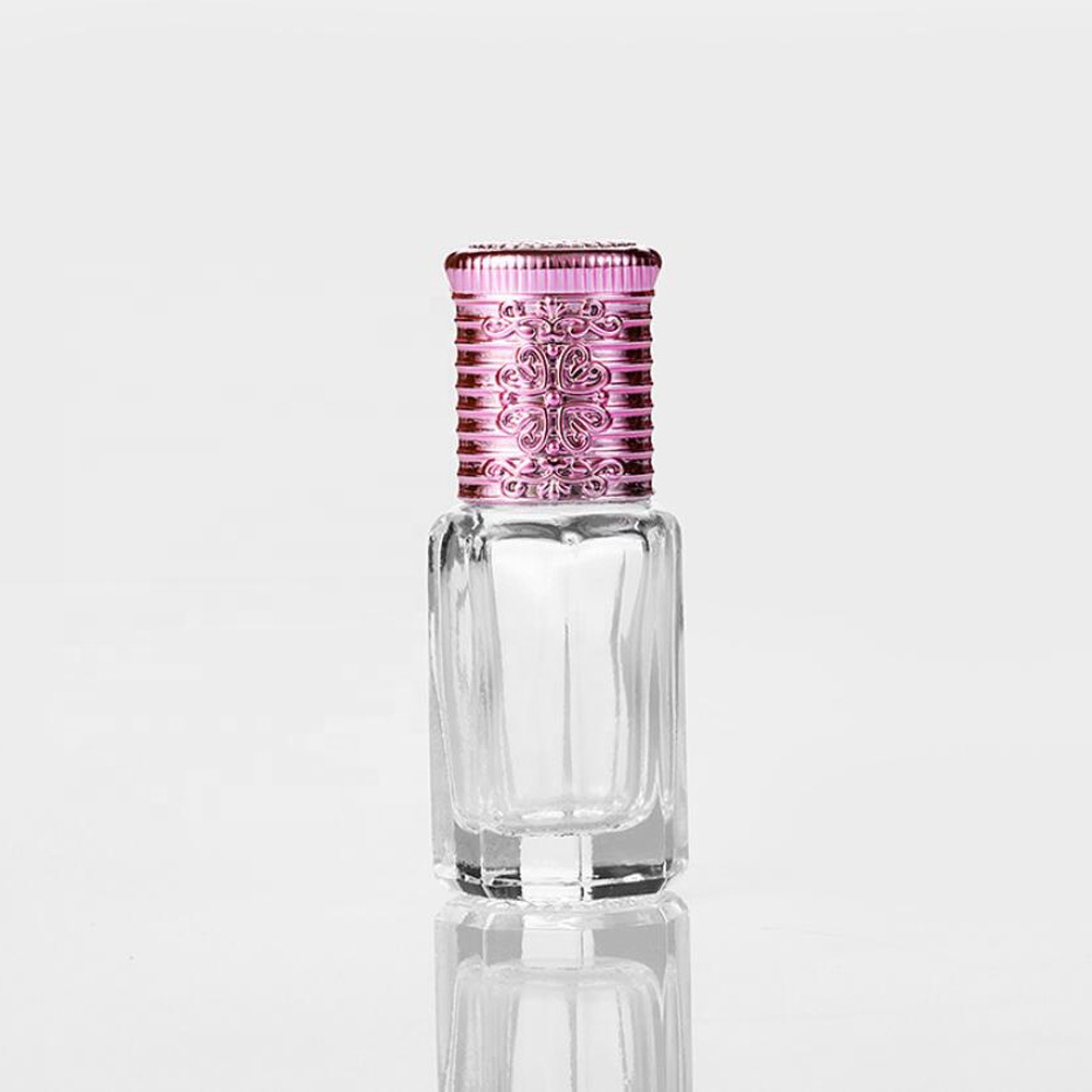 High grade crystal octagon roll on perfume bottle glass 3ml