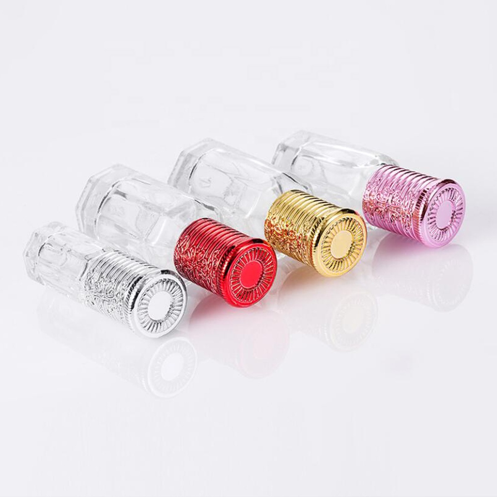 High grade crystal octagon roll on perfume bottle glass 3ml