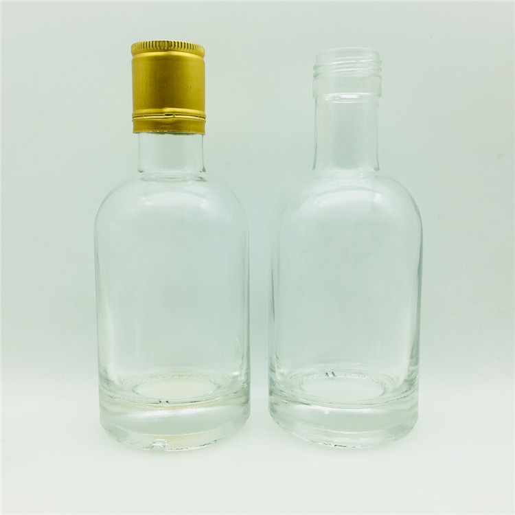 High grade luxury 200ml liquor glass ice wine bottle gift with cork or screw cap