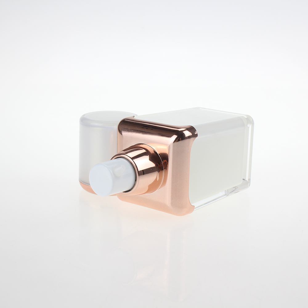 High-grade rose gold set product in acrylic, 50ml airless pump bottle