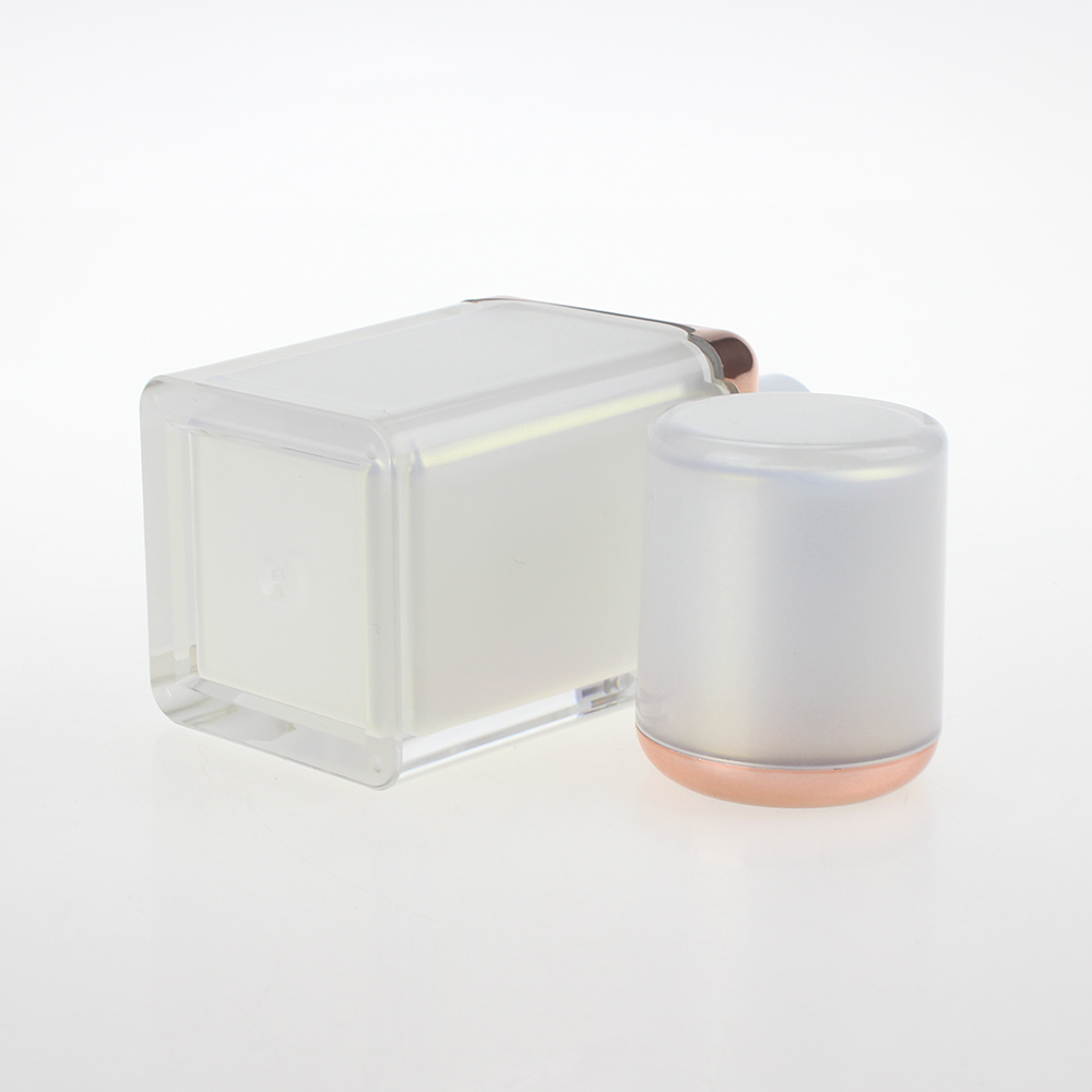 High-grade rose gold set product in acrylic, 50ml airless pump bottle