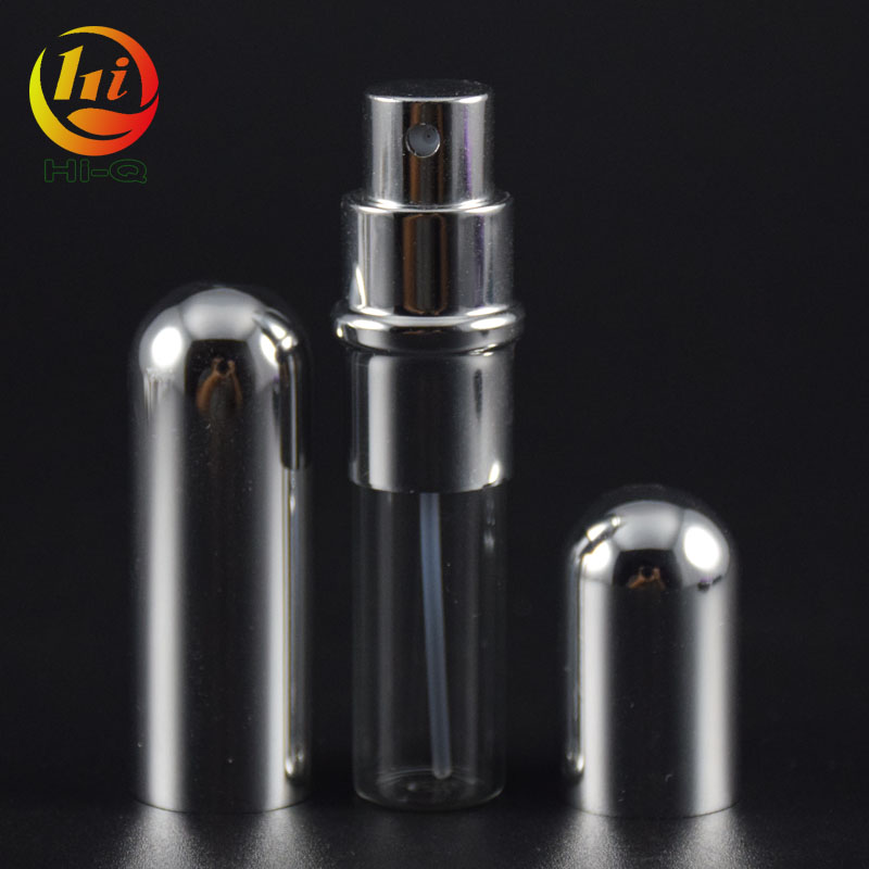 High grade round top metal spray bottle 10ml aluminum spray perfume bottle refillable