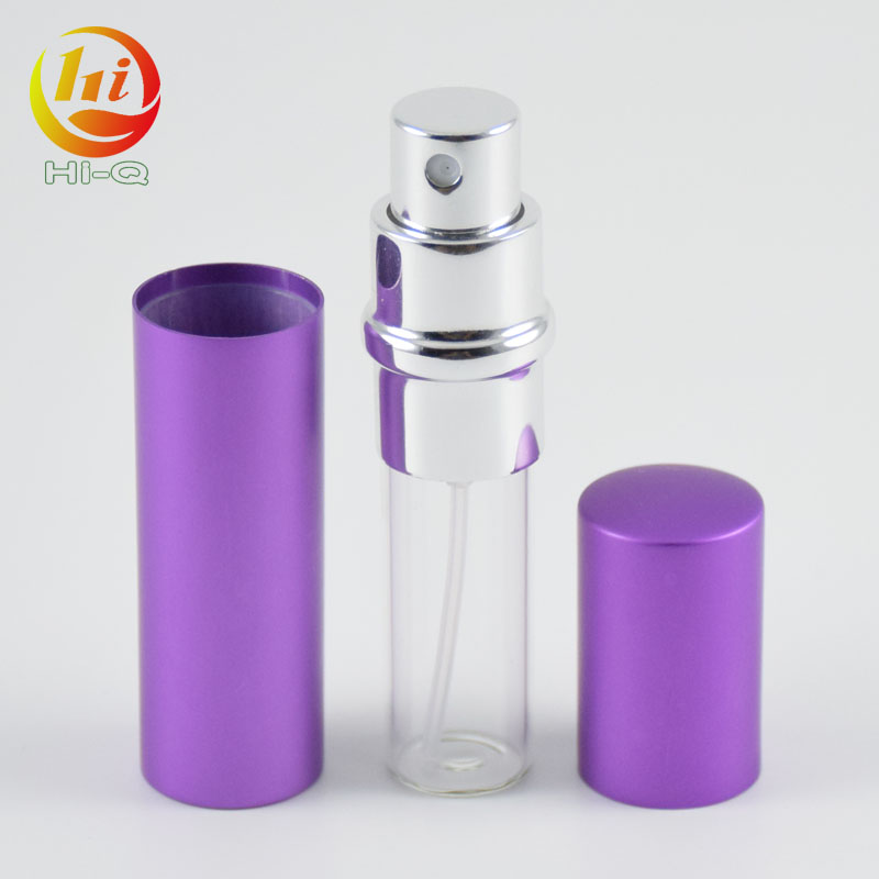 High grade round top metal spray bottle 10ml aluminum spray perfume bottle refillable