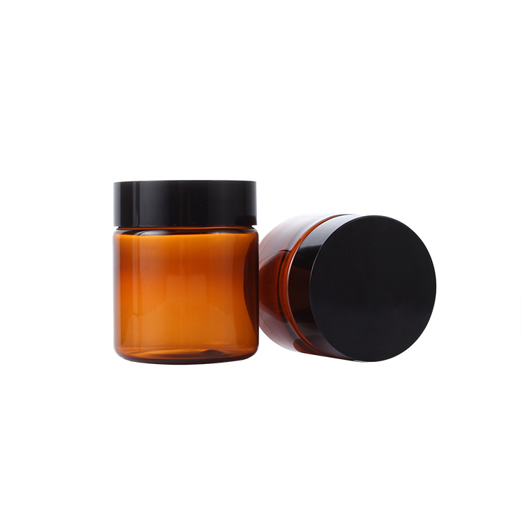 High quality 100g 120g amber cosmetic cream container skin cream jar