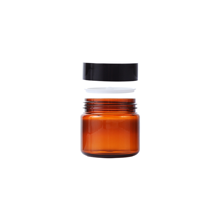 High quality 100g 120g amber cosmetic cream container skin cream jar