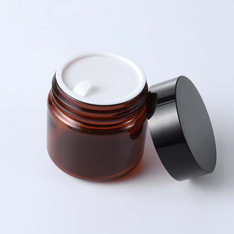 High quality 100g 120g amber cosmetic cream container skin cream jar