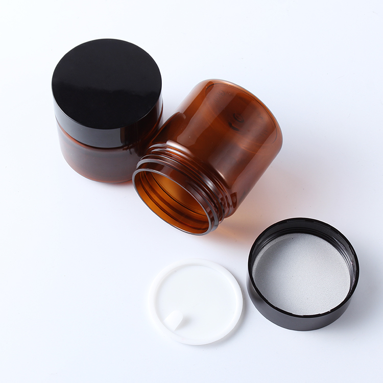 High quality 100g 120g amber cosmetic cream container skin cream jar