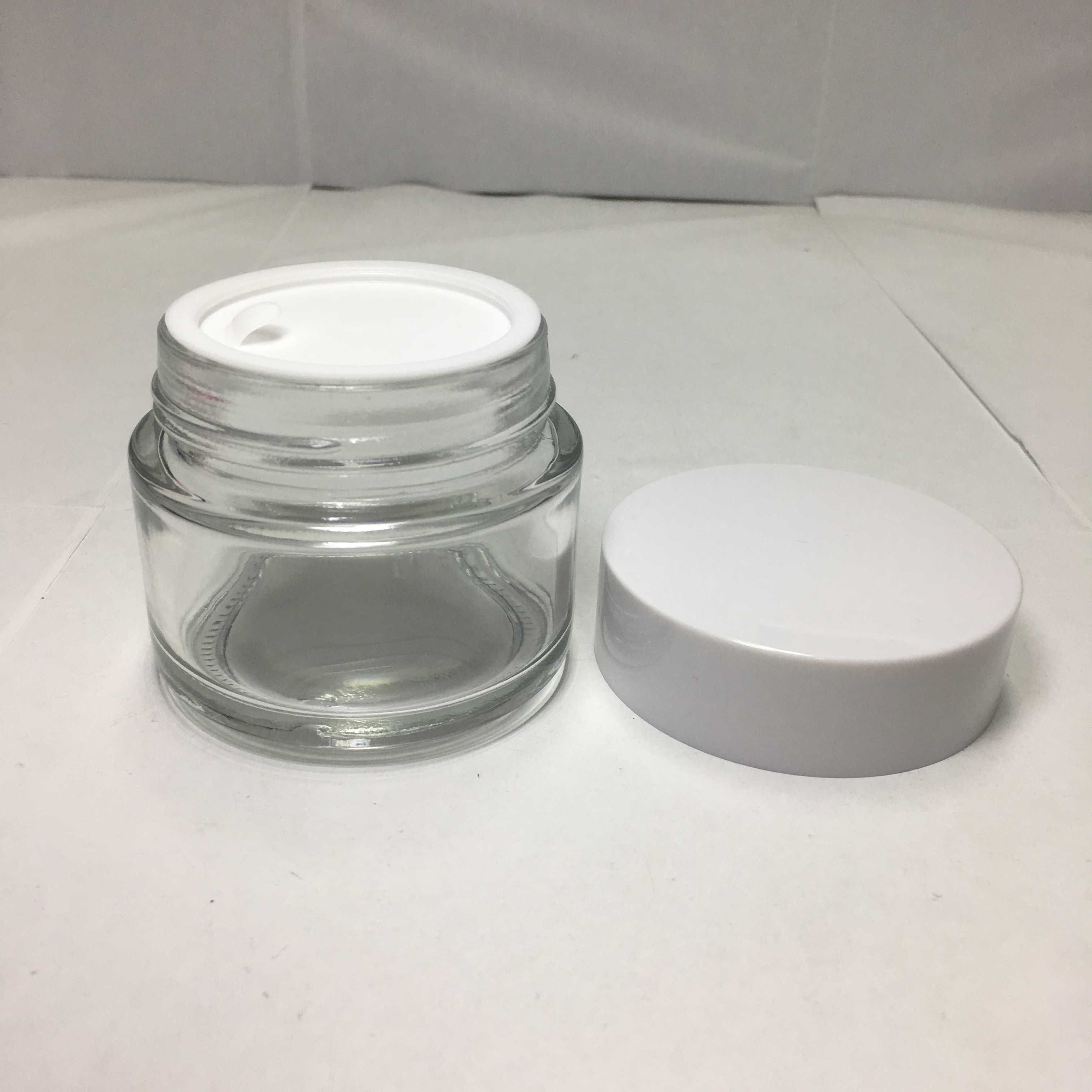 High quality 100g Transparent Cream glass jar for cosmetic packaging